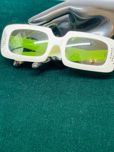 1960’s White Sunglasses with Rhinestones